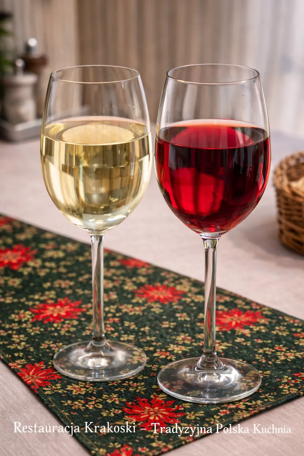 Wieczorna kolacja w Restauracji Krakoski, dobra do wina.